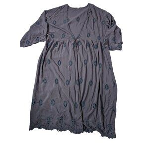 Cato Cover Up Duster Womens Plus Resort-wear Beach Boho Festival 1X
